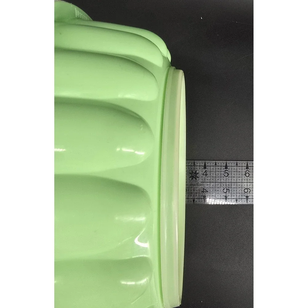 Vtg Tupperware Jel-N-Serve Jello Mold Ice Ring 3 Pc 1202-4‎ Jadeite Mint Green